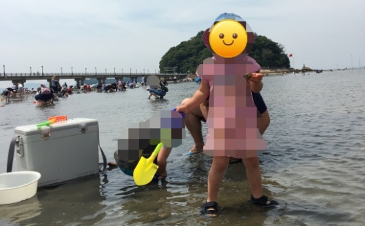 竹島海岸潮干狩り体験